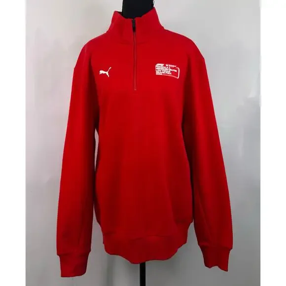 PUMA Formula 1 Las Vegas Grand Prix Red Half Zip Pullover Size Large - Picture 3 of 10